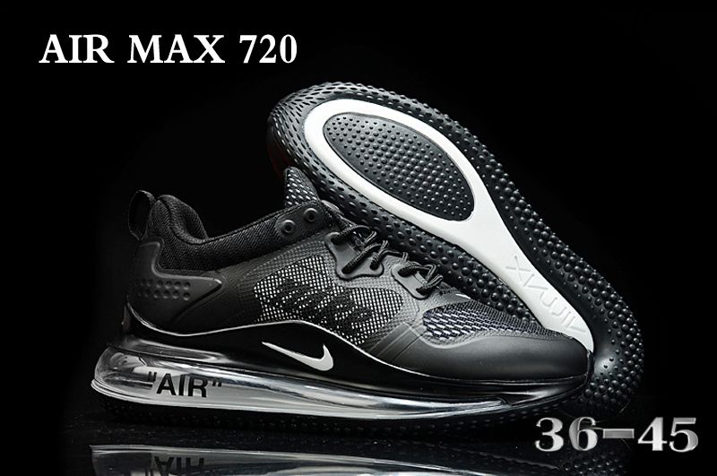 New Nike Air Max 720 Black Running Shoes - Click Image to Close